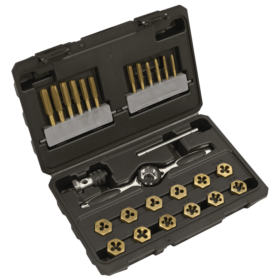 Premier Hexagonal Tap & Die Set 26pc Hexagonal - Imperial - Titanium Coated Model No- AK3026IMP