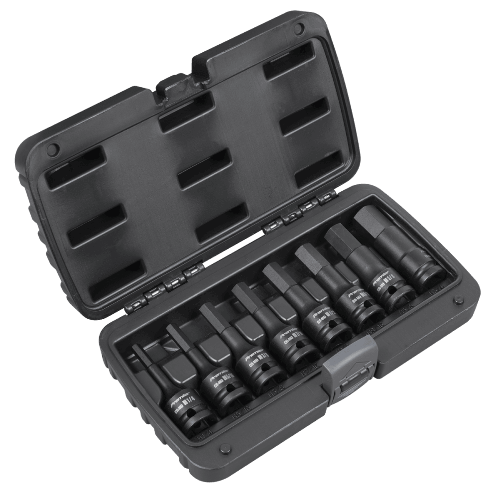 Premier Imperial Hex Impact Socket Bit Set 1/2"Sq Drive 8pc Model No- AK5600