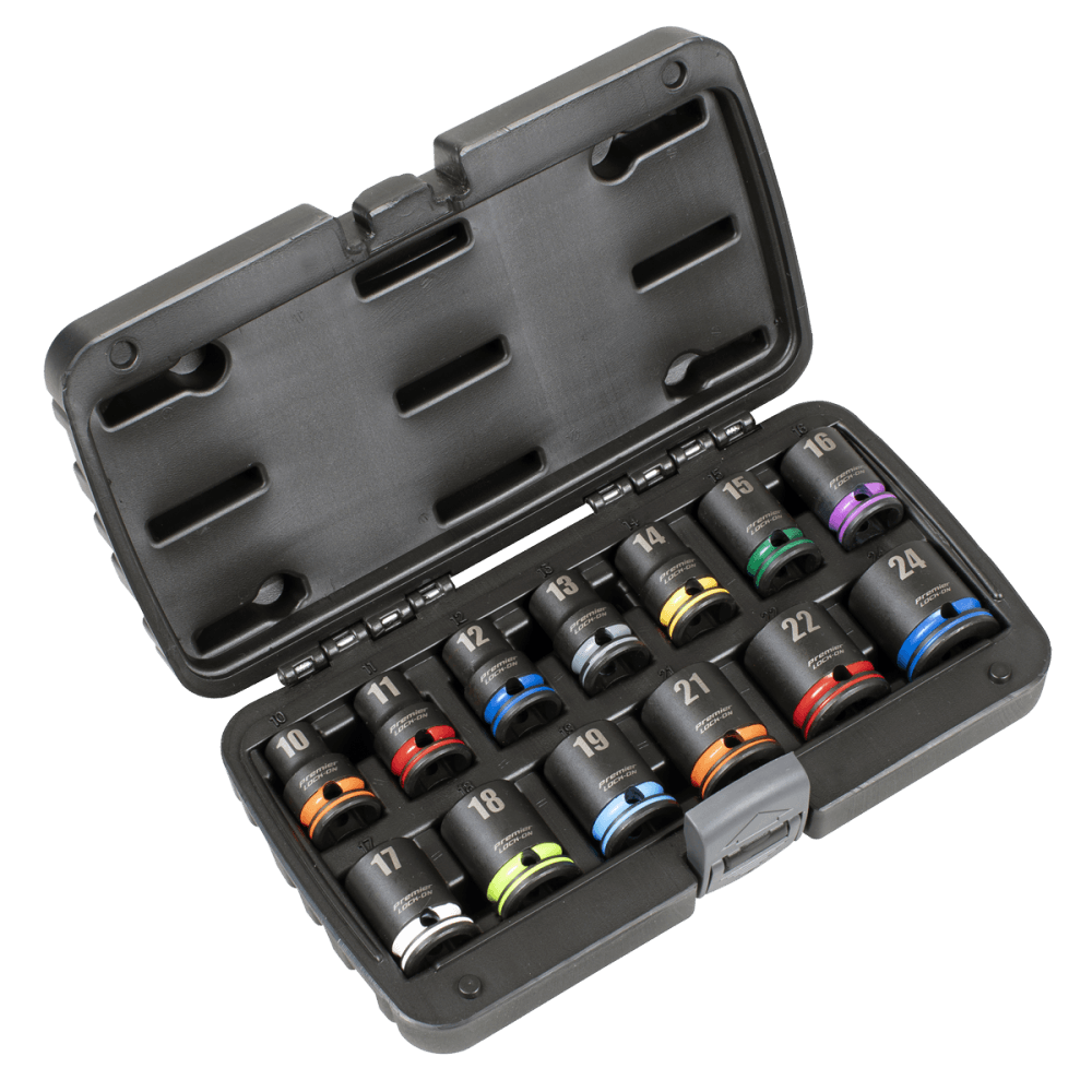 Lock-On Impact Socket Set 1/2"Sq Drive 13pc 6pt Metric Model No- AK56160M