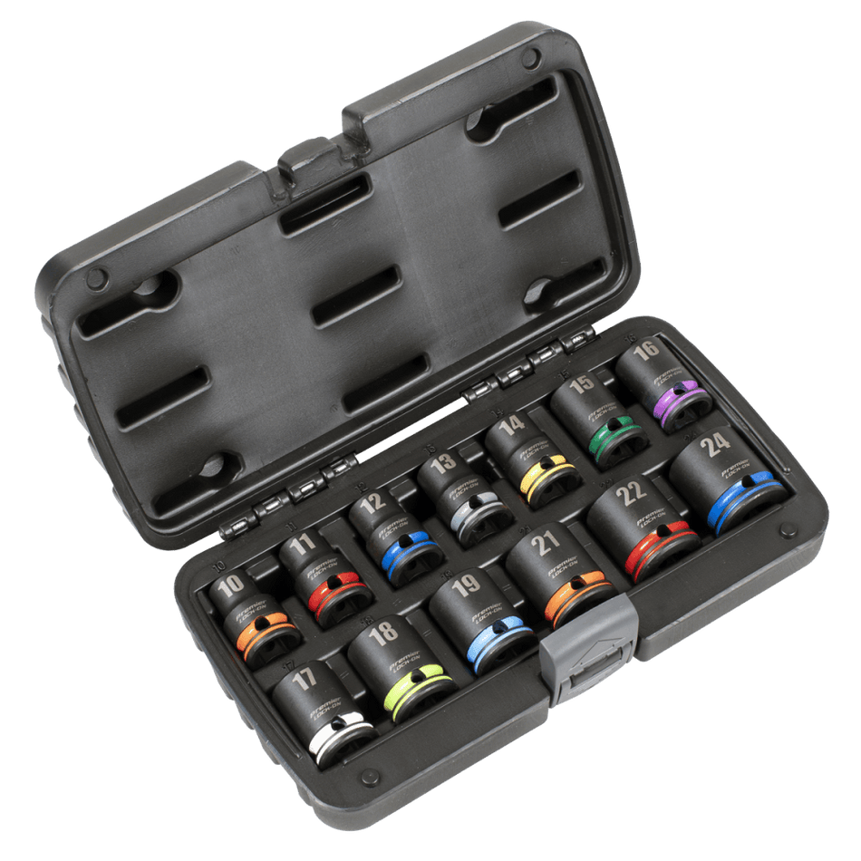Lock-On Impact Socket Set 1/2"Sq Drive 13pc 6pt Metric Model No- AK56160M