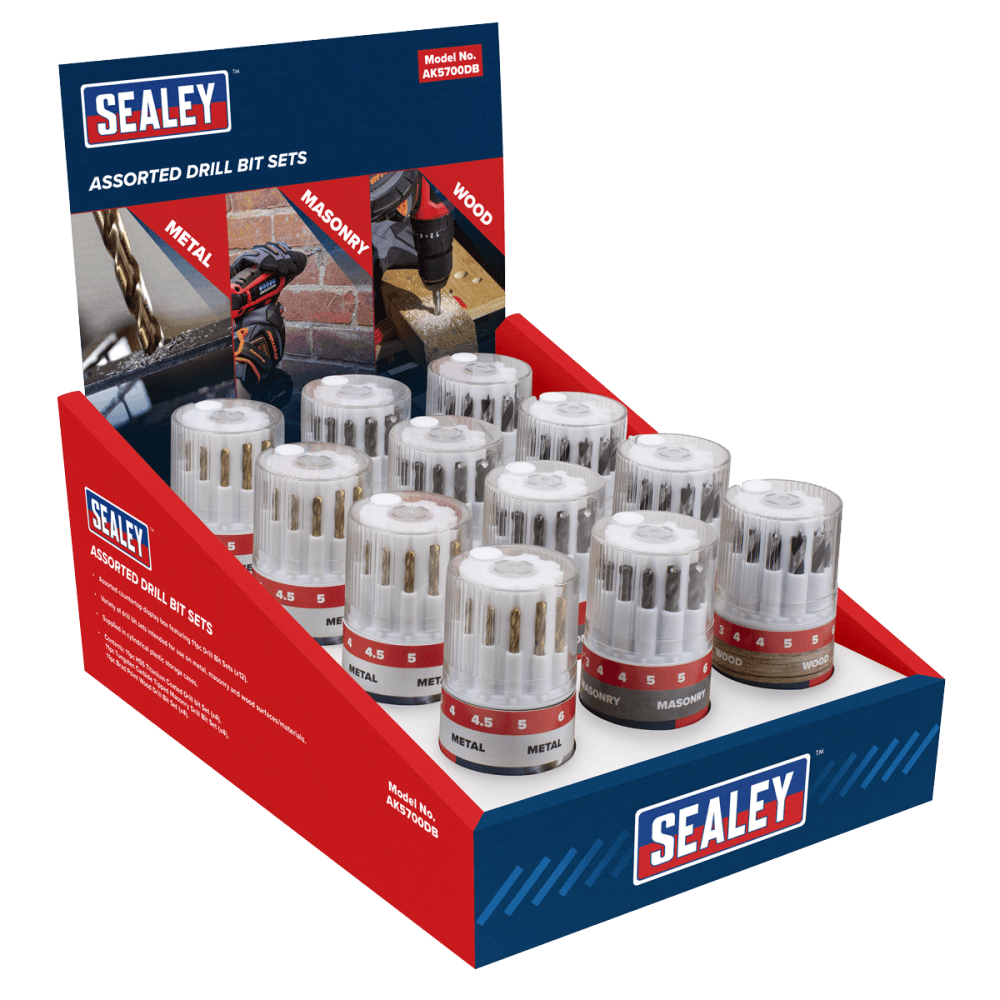 Assorted Drill Bit Sets - Display Box of 12 Model No- AK5700DB