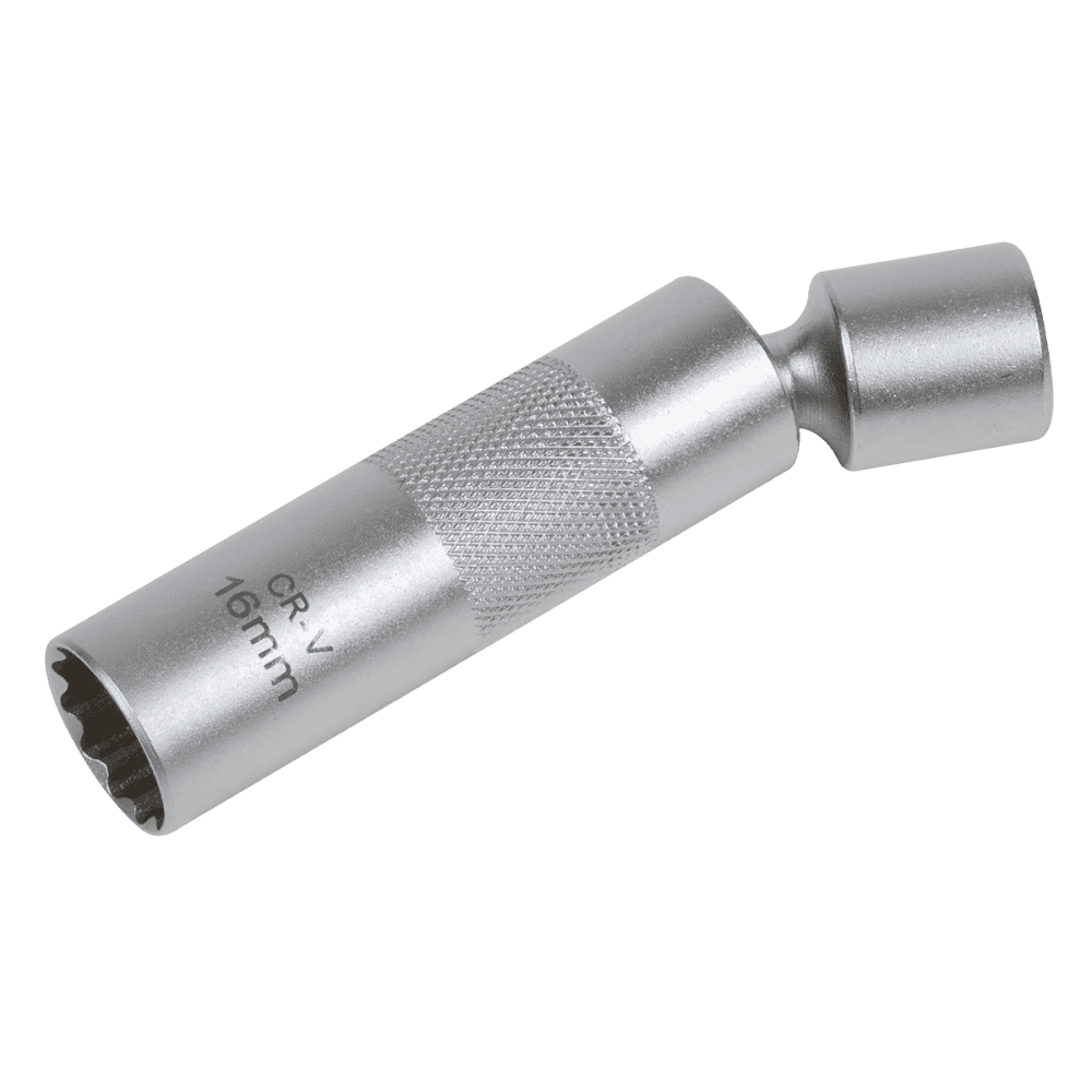 Spark Plug Socket with Universal Joint 3/8"Sq Drive 12-Point 16mm Model No- AK6571