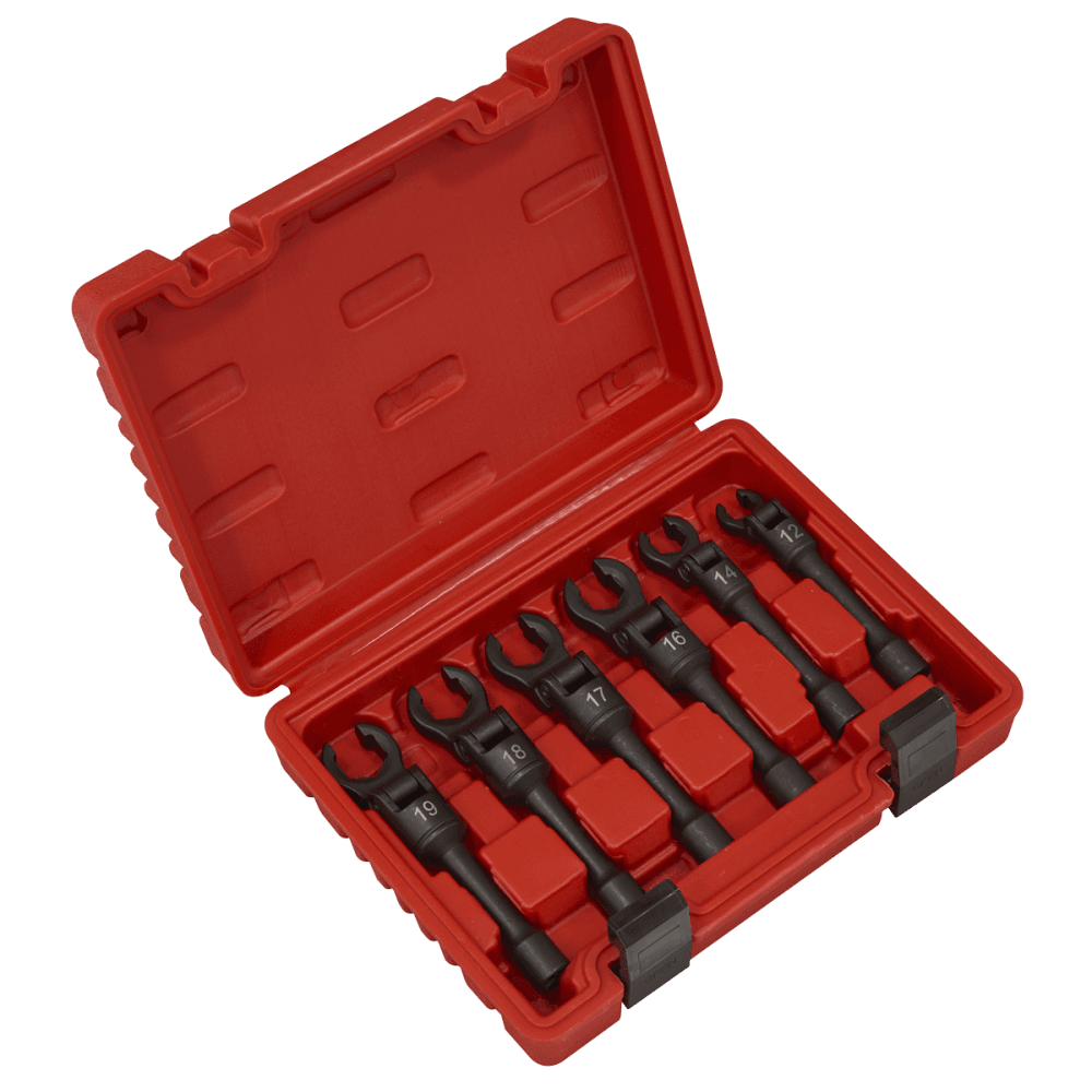 Flexi-Head Flare Nut Diesel Injection Wrench Set 6pc 3/8"Sq Drive Model No- AK6901