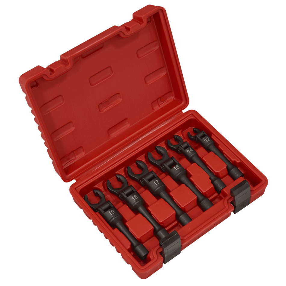Flexi-Head Flare Nut Diesel Injection Wrench Set 6pc 3/8"Sq Drive Model No- AK6901