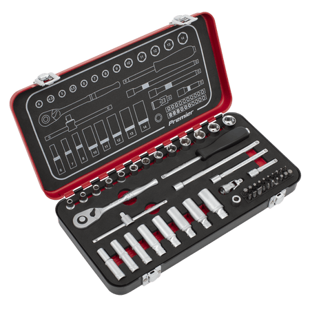 Premier Platinum Socket Set 1/4"Sq Drive 49pc Model No- AK7920