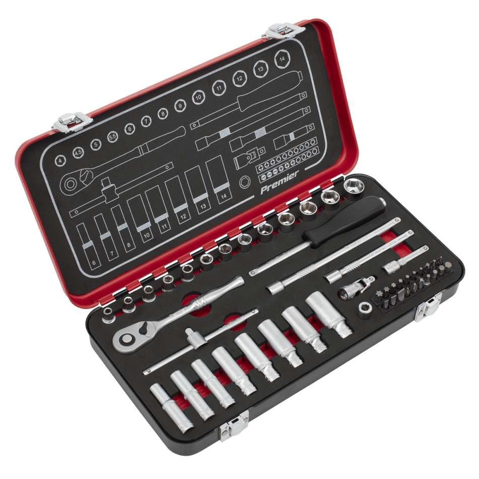 Premier Platinum Socket Set 1/4"Sq Drive 49pc : Model No- AK7920