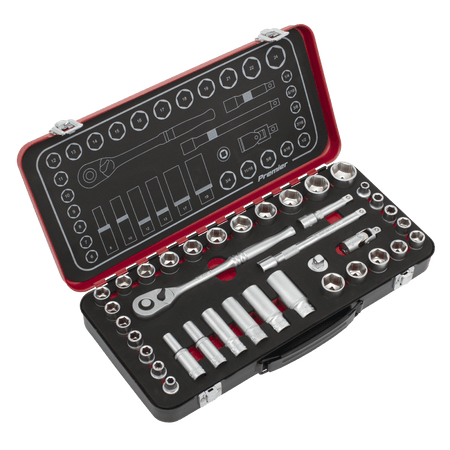 Premier Platinum Metric/Imperial Socket Set 3/8"Sq Drive 37pc : Model No- AK7923
