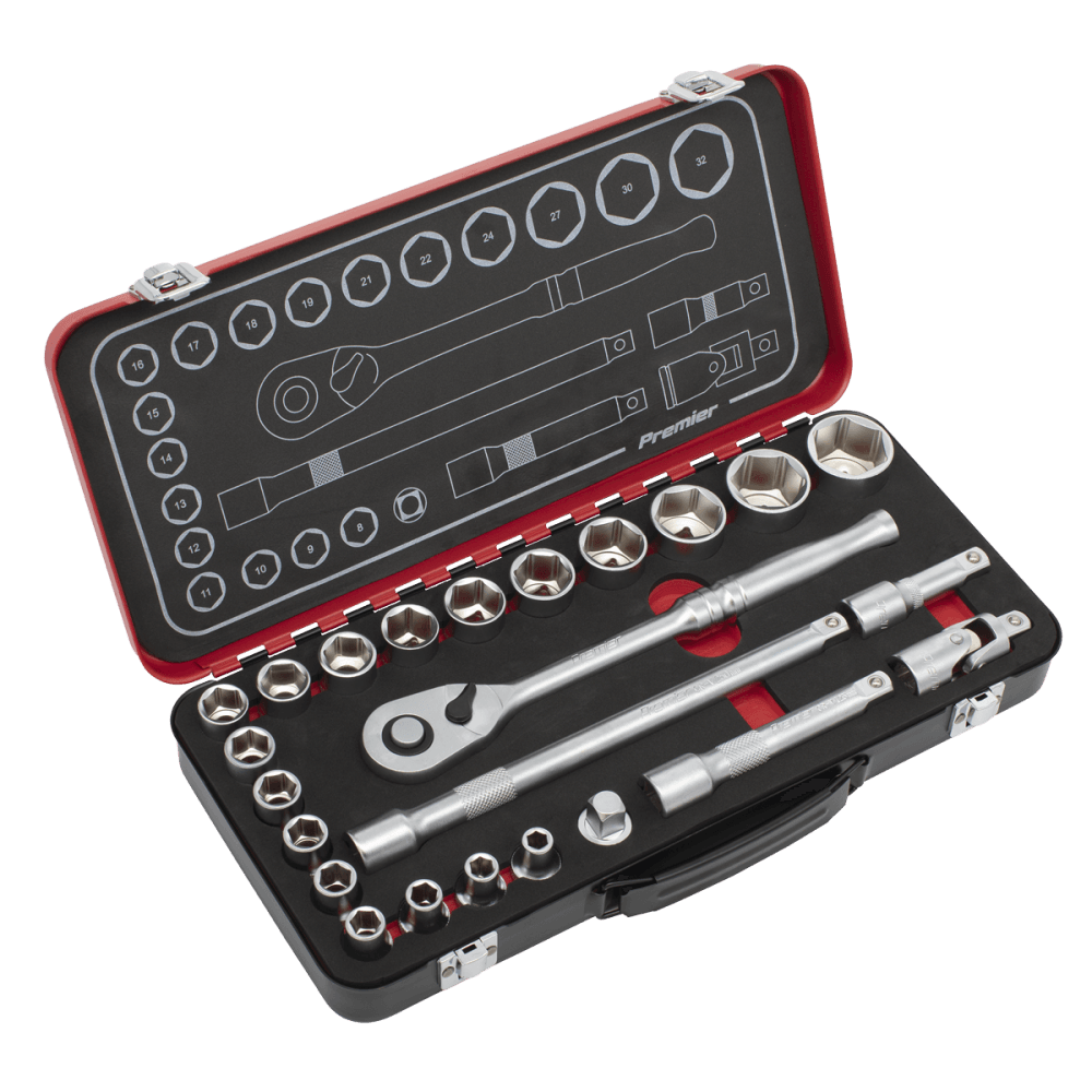 Premier Platinum Socket Set 1/2"Sq Drive 24pc Model No- AK7924