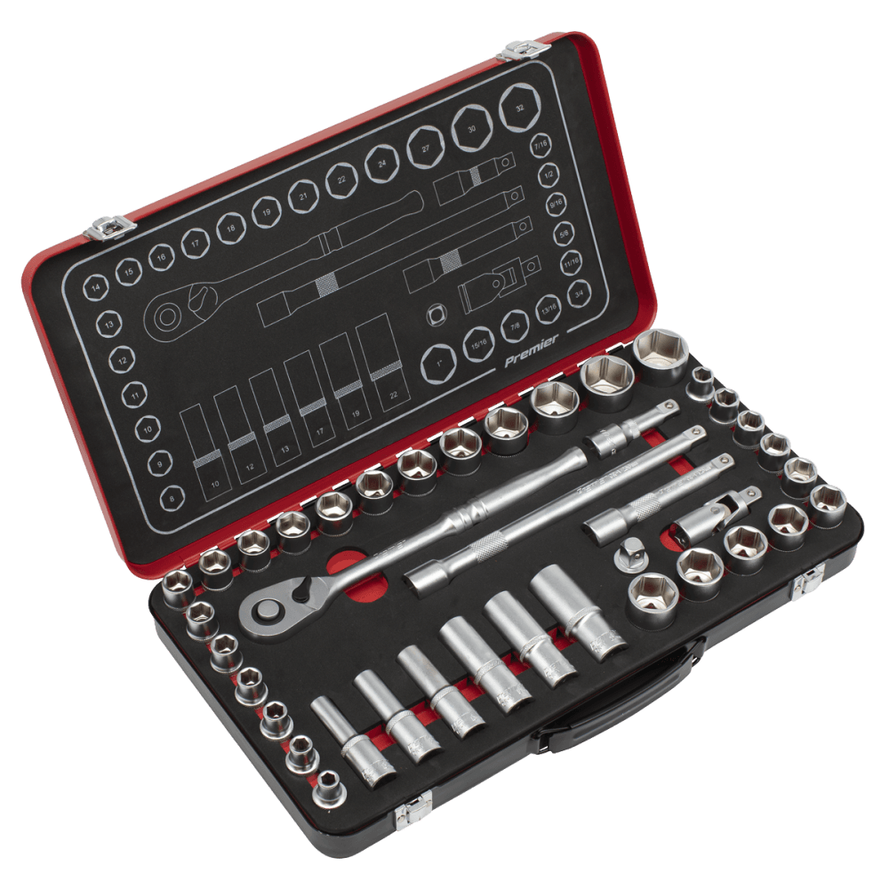 Premier Platinum Metric/Imperial Socket Set 1/2"Sq Drive 40pc : Model No- AK7925