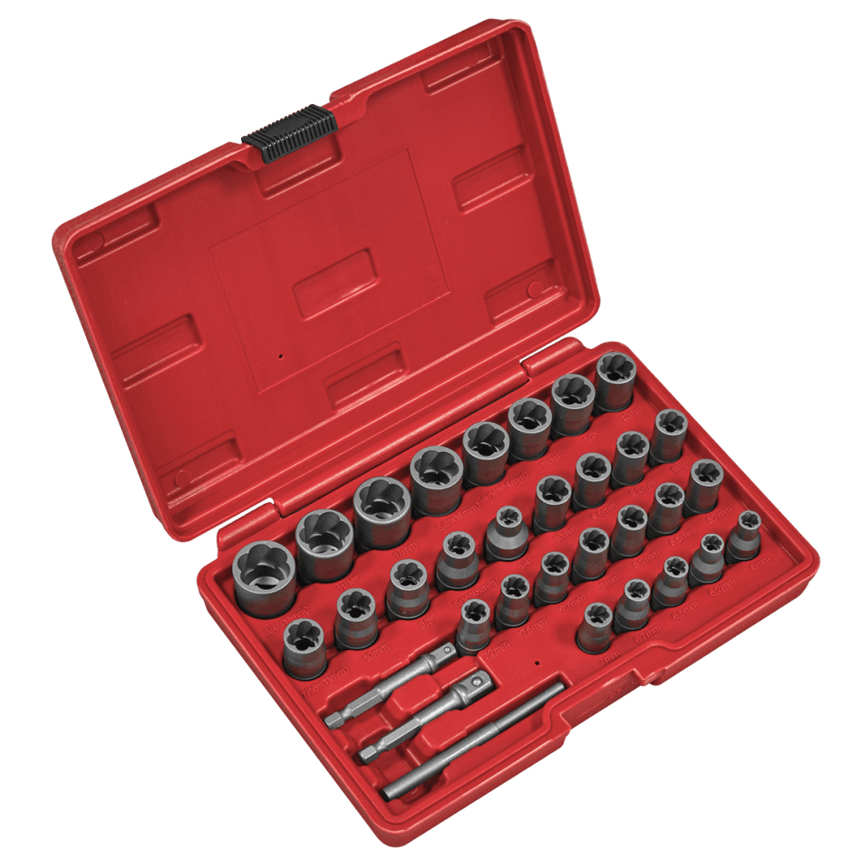 Slim Design Bolt & Nut Extractor Set 32pc Model No- AK8132