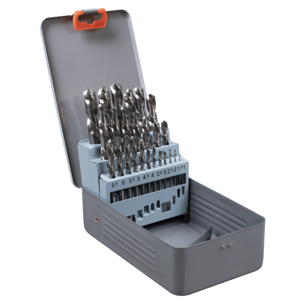 Left-Hand Spiral Drill Bit Set 25pc Model No- AK8191