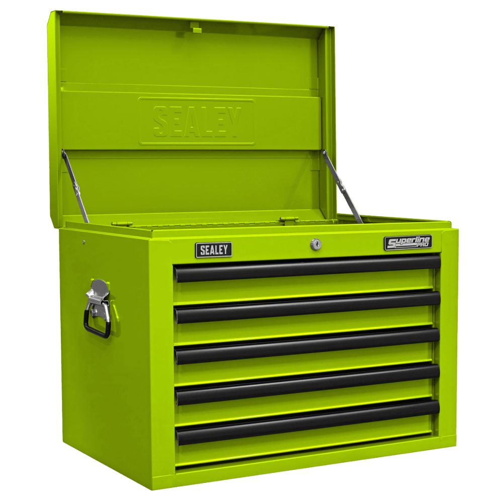 Superline PRO Topchest 5 Drawer - Green/Black Model No- AP26059THV