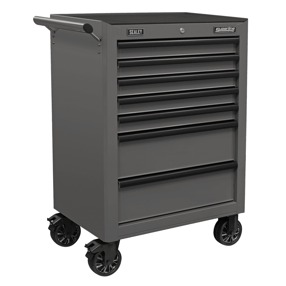 Superline PRO Rollcab 7 Drawer - Grey/Black Model No- AP26479TG