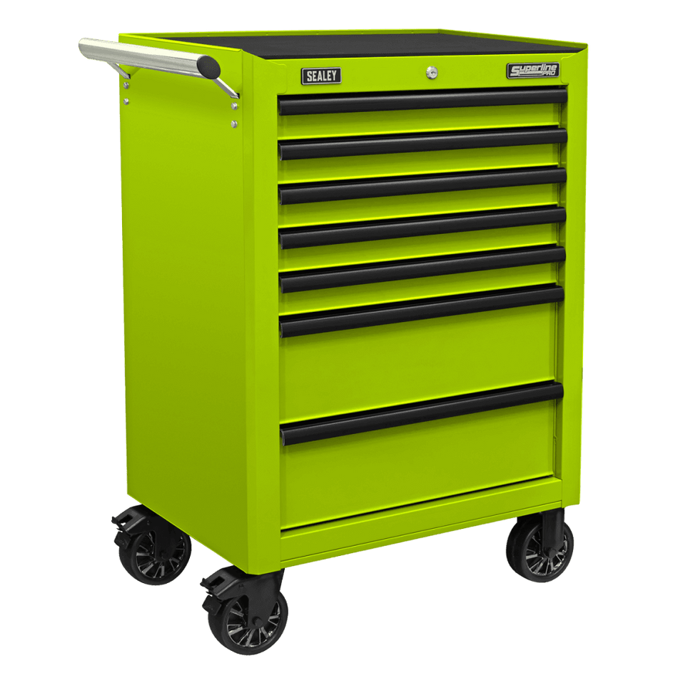 Superline PRO® Rollcab 7 Drawer - Green/Black : Model No- AP26479THV