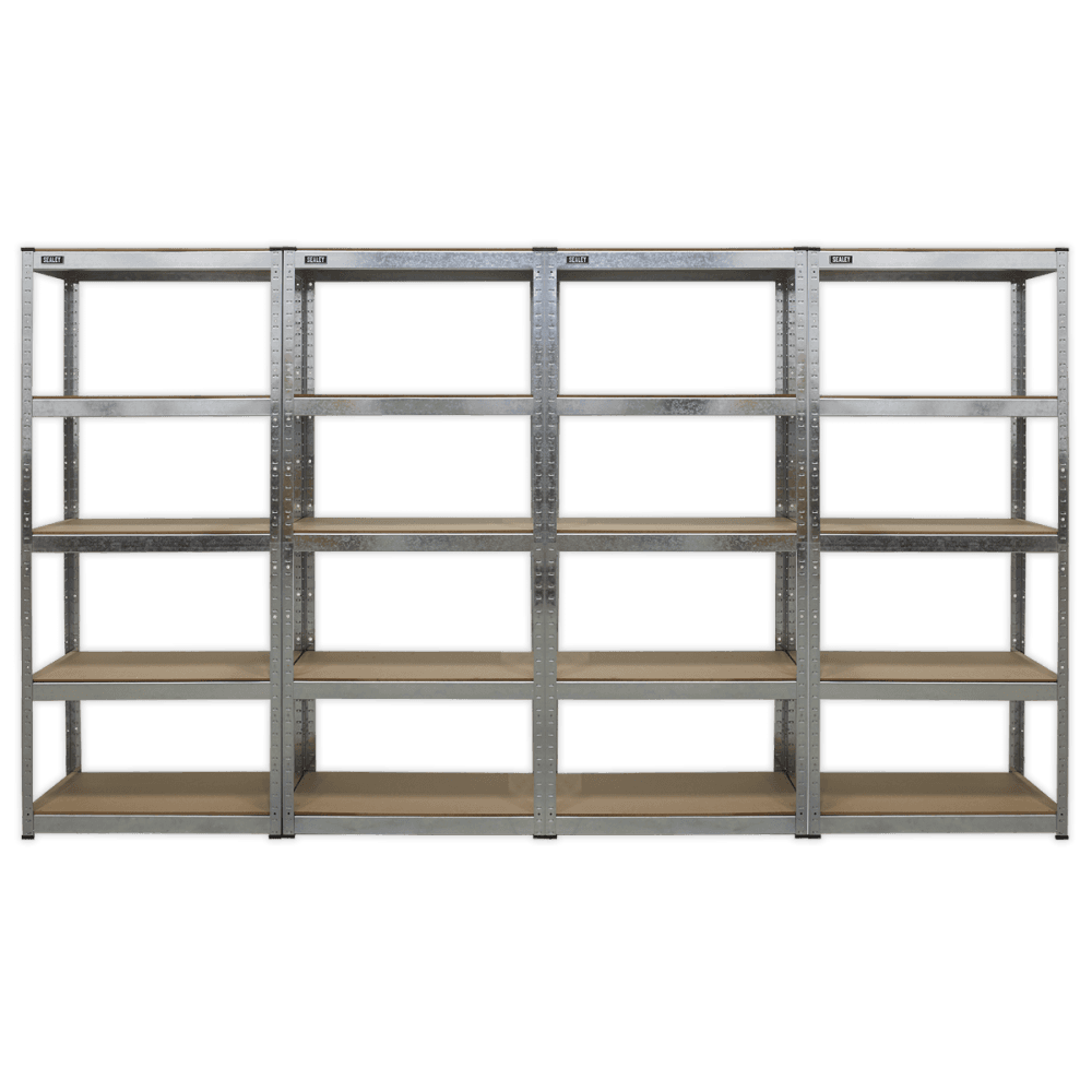 Racking Unit 5 Shelf 150kg Capacity Per Level - Set of 4 Model No- AP6150GSCOMBO