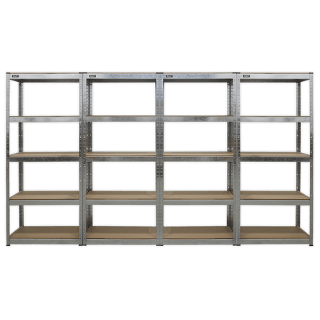 Racking Unit 5 Shelf 150kg Capacity Per Level - Set of 4 Model No- AP6150GSCOMBO
