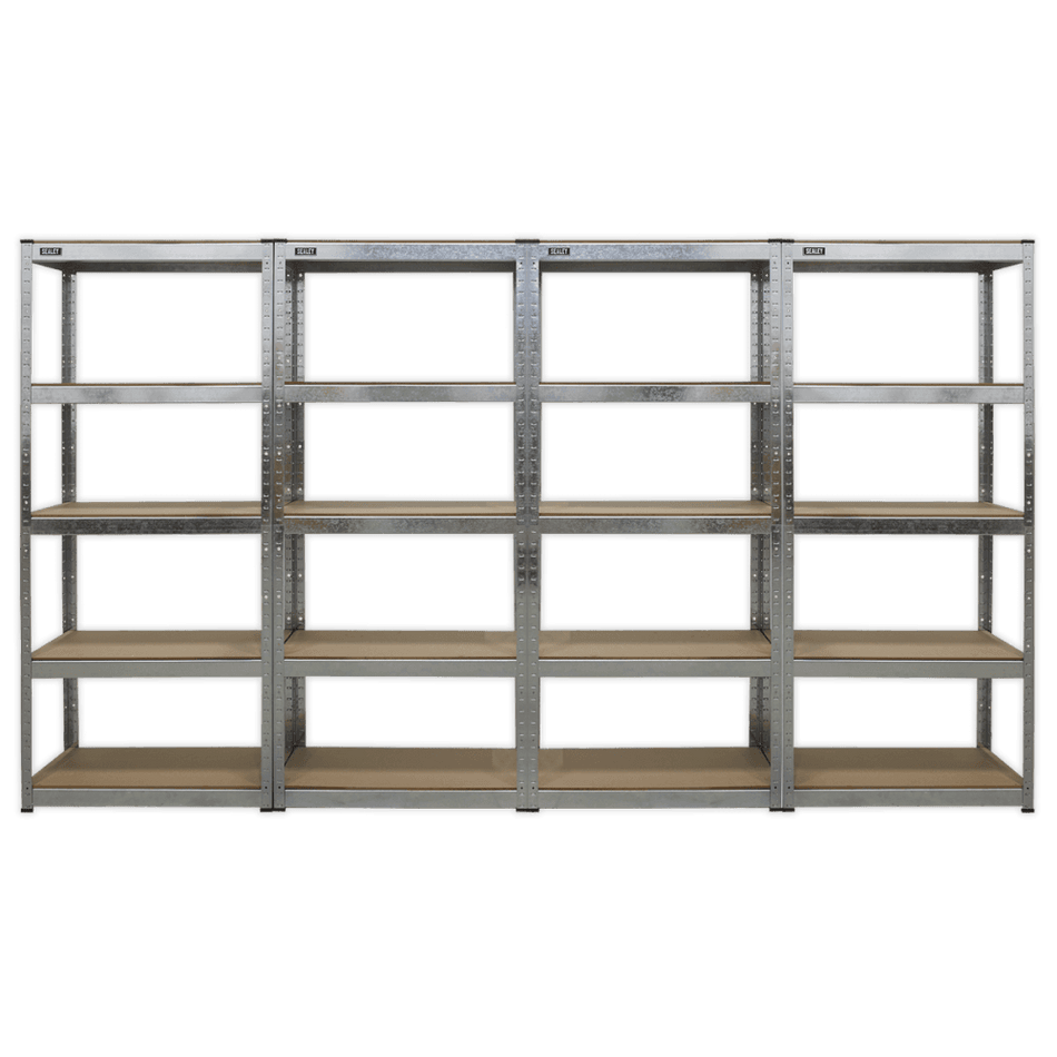 Racking Unit 5 Shelf 150kg Capacity Per Level - Set of 4 : Model No- AP6150GSCOMBO