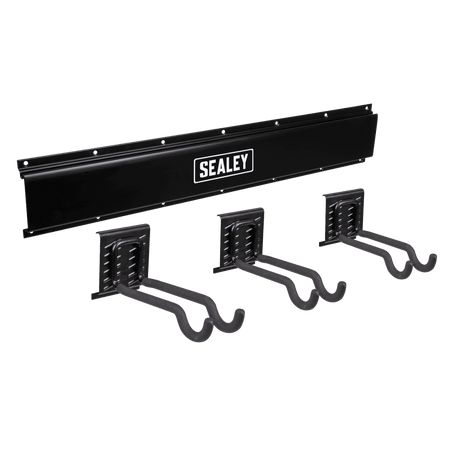 Wall Mounting Storage Rail with Sports Equipment Hooks : Model No- APHKIT11