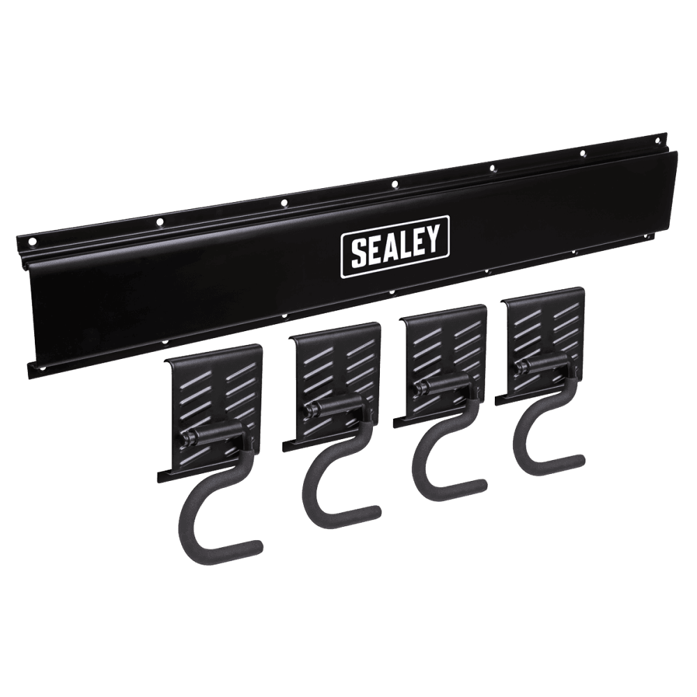 Wall Mounting Storage Rail with 4 Hooks Model No- APHKIT5