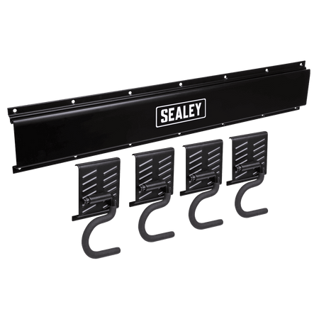 Wall Mounting Storage Rail with 4 Hooks Model No- APHKIT5