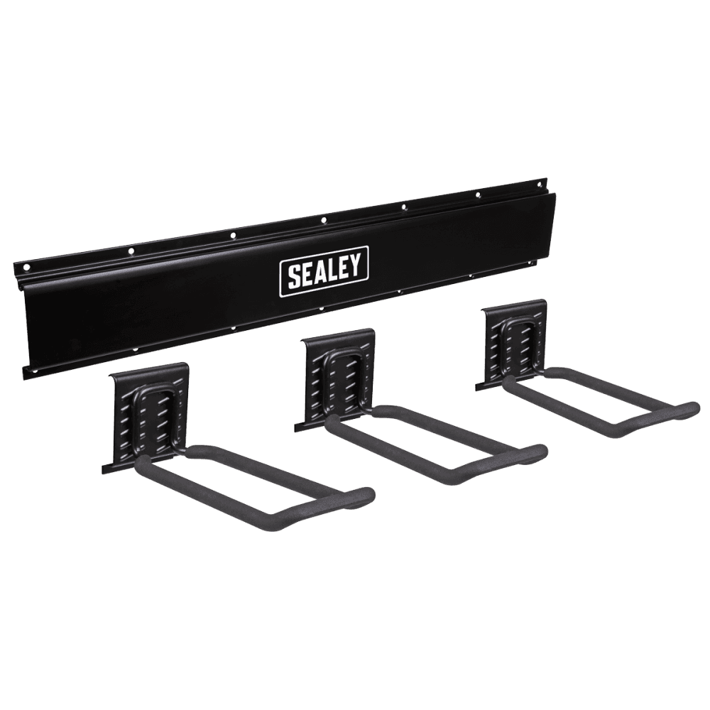 Wall Mounting Storage Rail with 3 Closed End Hooks : Model No- APHKIT7