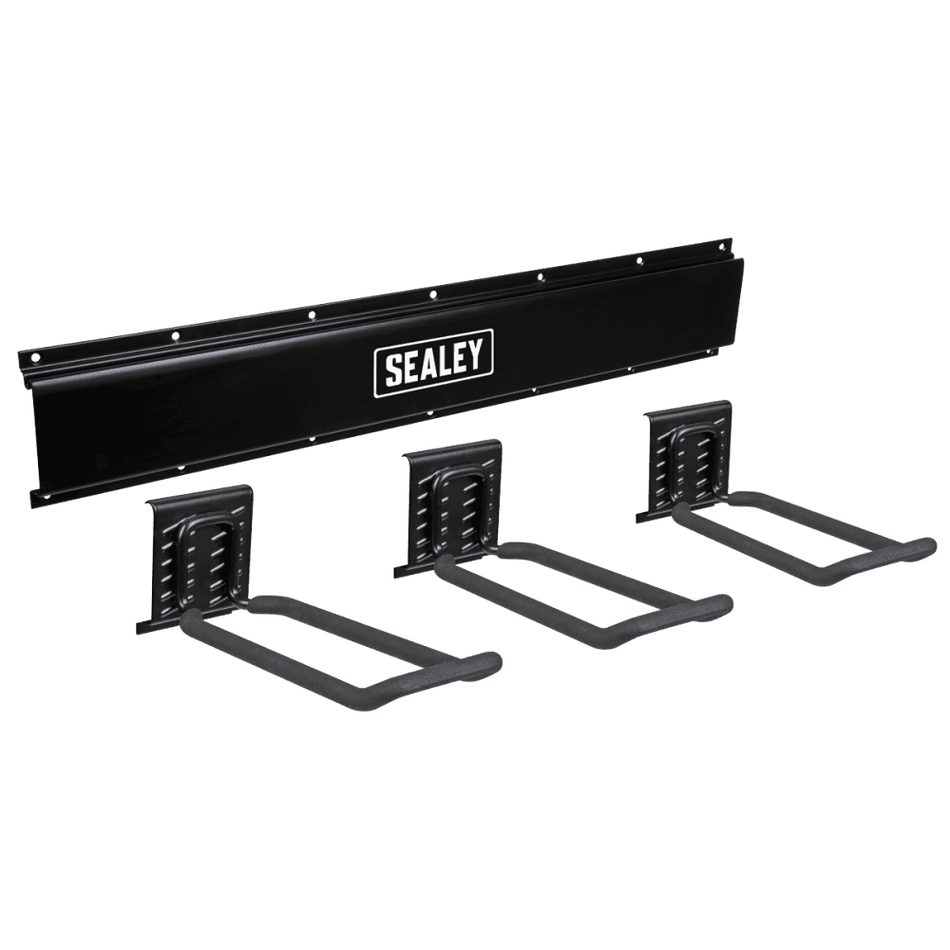 Wall Mounting Storage Rail with 3 Closed End Hooks : Model No- APHKIT7