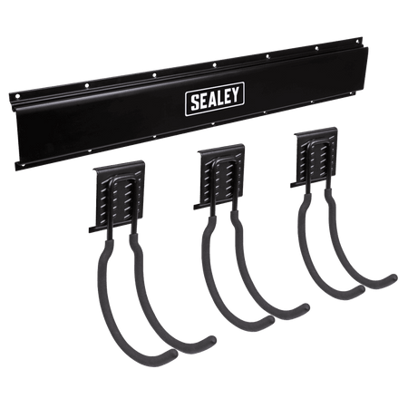 Wall Mounting Storage Rail with 3 Large Hooks : Model No- APHKIT8