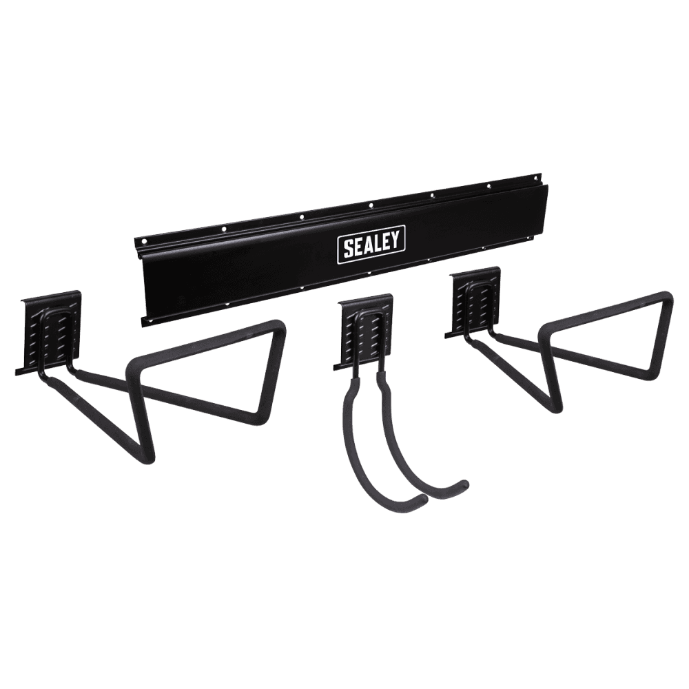 Wall Mounting Storage Rail with 3 Large Hooks : Model No- APHKIT9