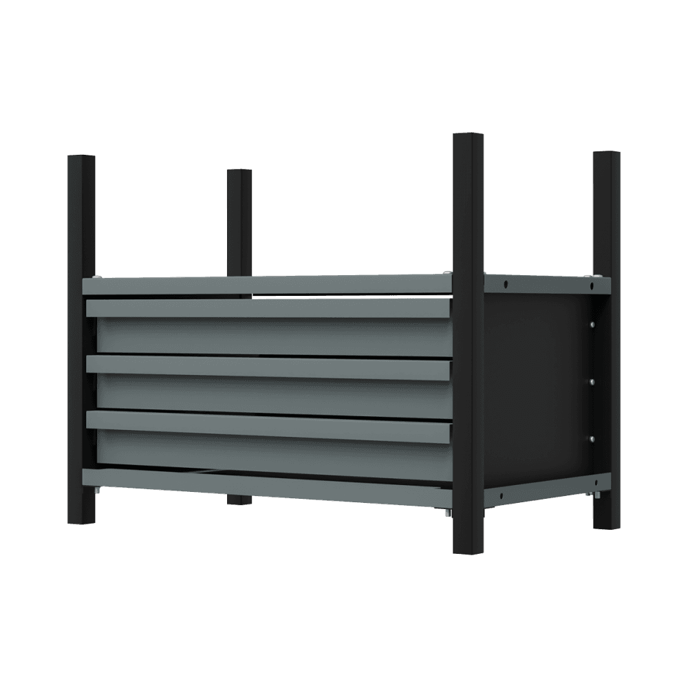 Modular Storage Mid Unit 3 Drawer & 1 Shelf 580mm : Model No- APMRM2