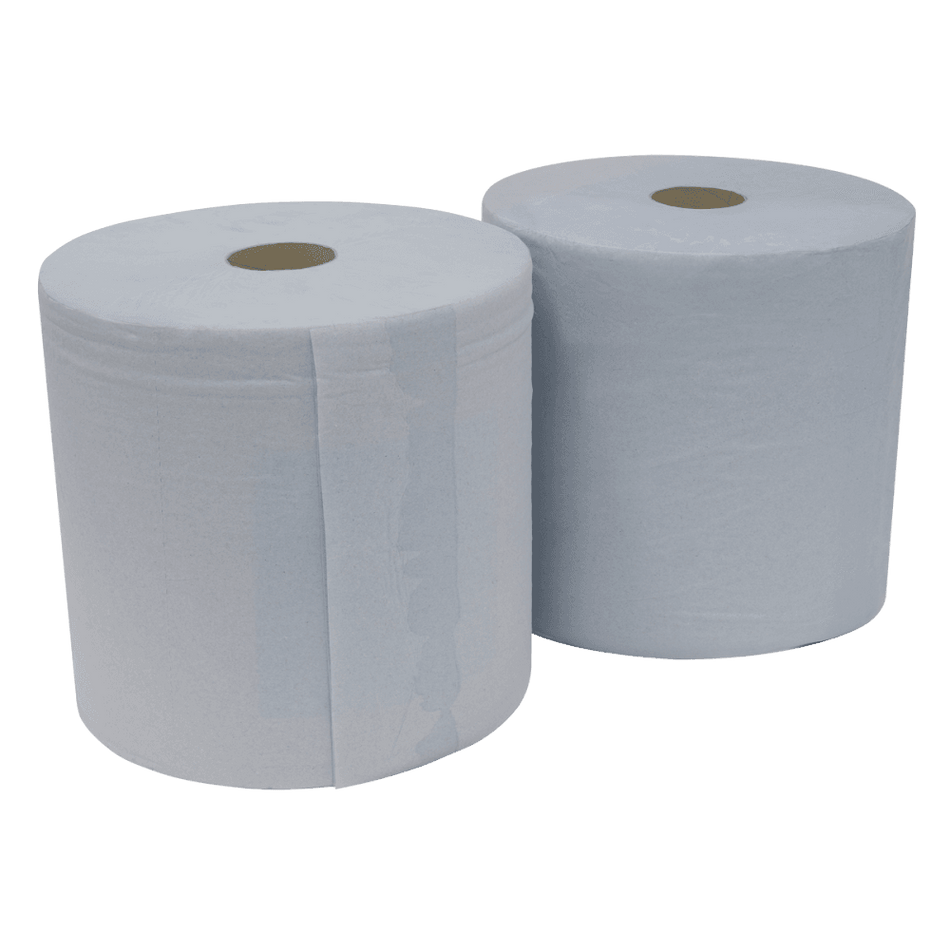 2-Ply Blue Wiper Roll 400m x 260mm - Pack of 2 Model No- BLU400