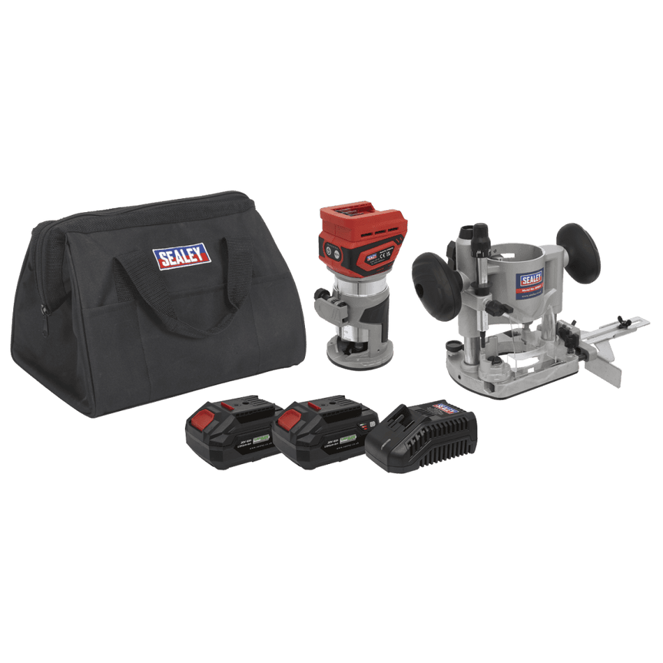SV20 Series Cordless Trimming Router Kit 20V 4Ah - 2 Batteries Model No- CP20VTRKIT