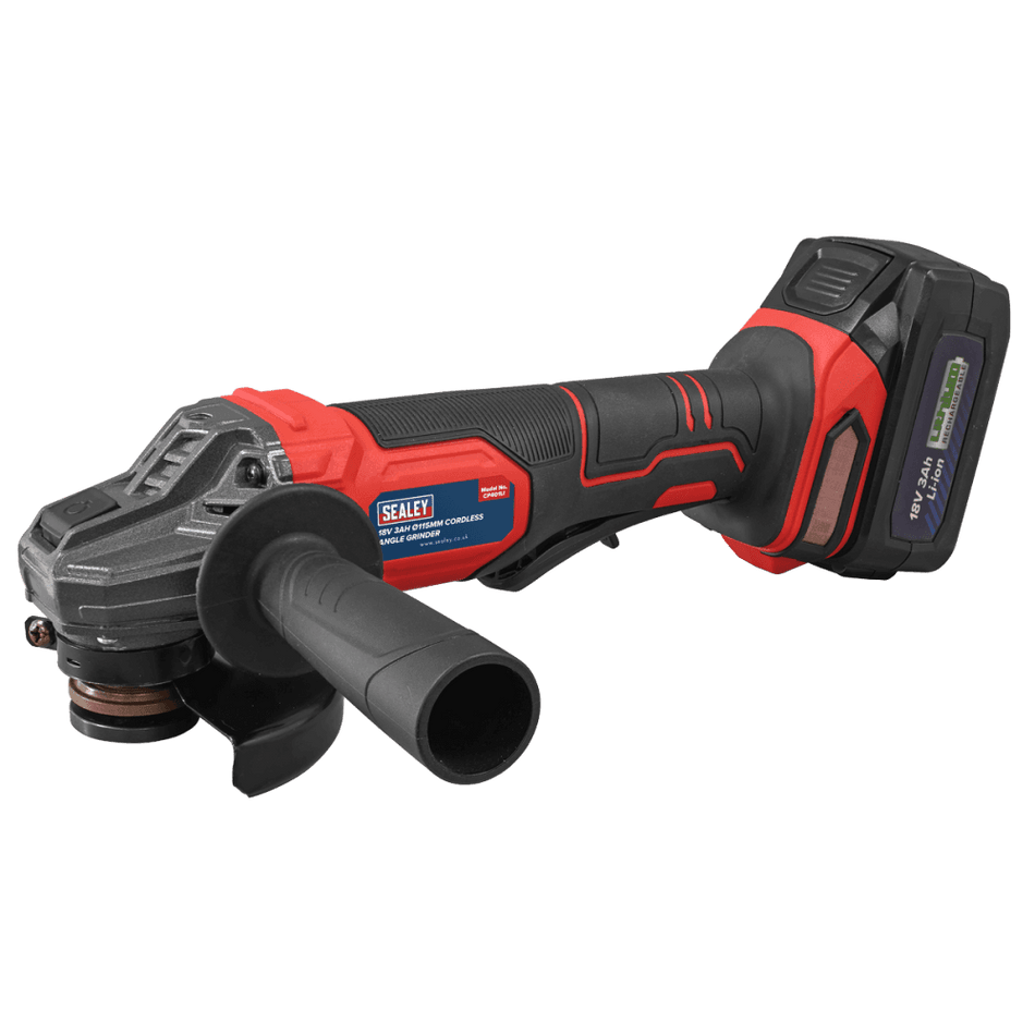 115mm Cordless Angle Grinder 18V 3Ah - Red Model No- CP401LI