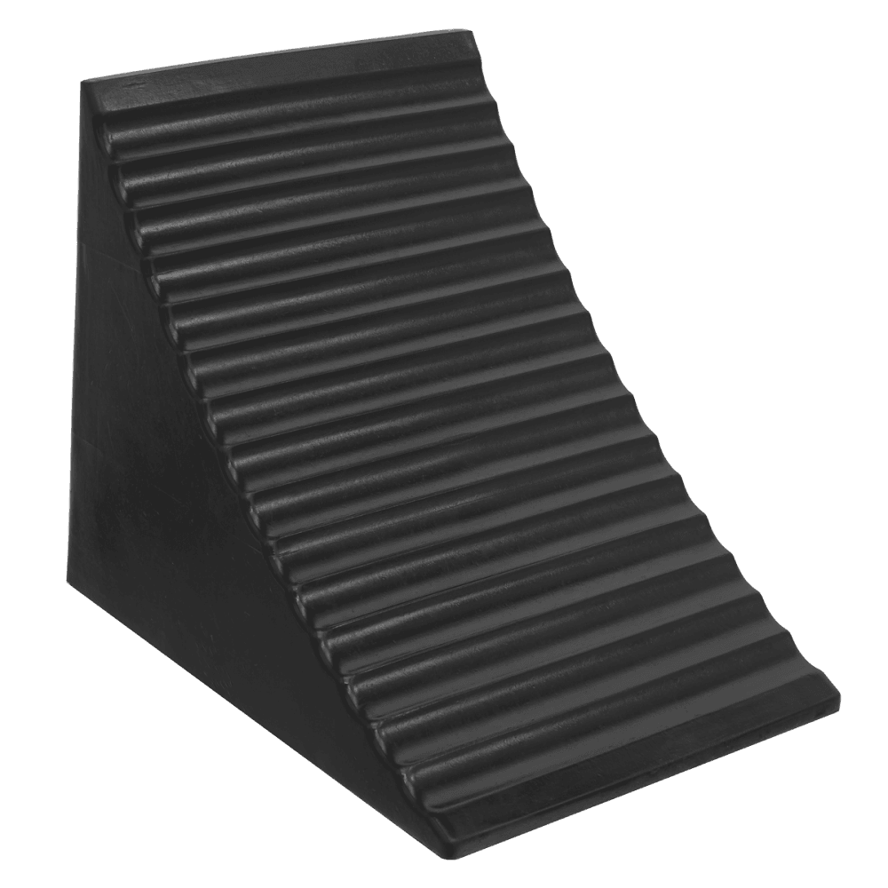 Heavy-Duty Rubber Wheel Chock - Single : Model No- CWC01