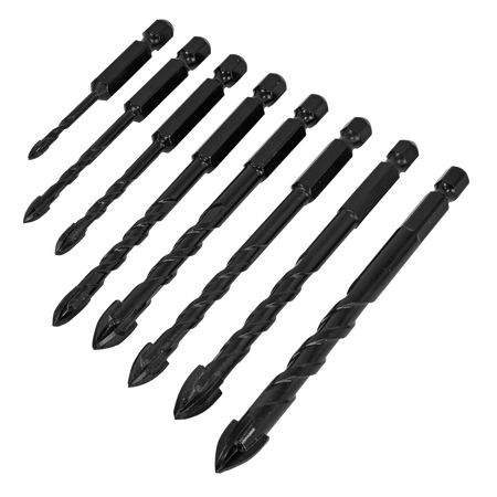 Tile & Glass Drill Bit Set 8pc : Model No- DBGC1