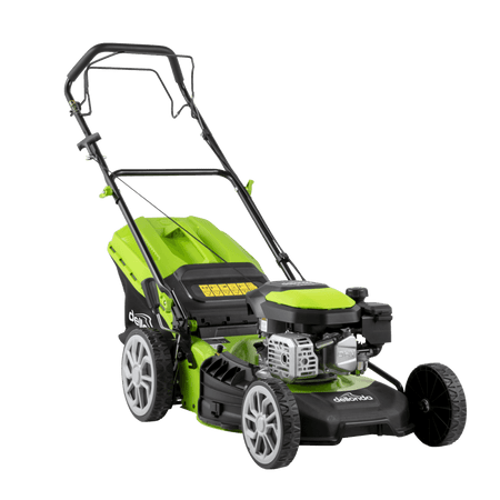 Dellonda Self-Propelled Petrol Lawnmower Grass Cutter with Height Adjustment & Grass Bag 144cc 18"/46cm 4-Stroke Engine Model No- DG101