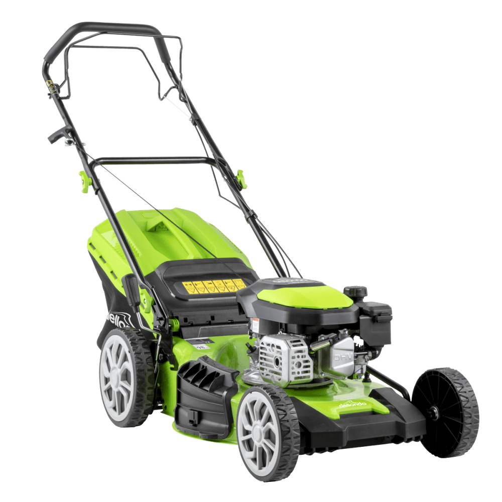 Dellonda Self-Propelled Petrol Lawnmower Grass Cutter with Height Adjustment & Grass Bag 170cc 20"/51cm 4-Stroke Engine Model No- DG102