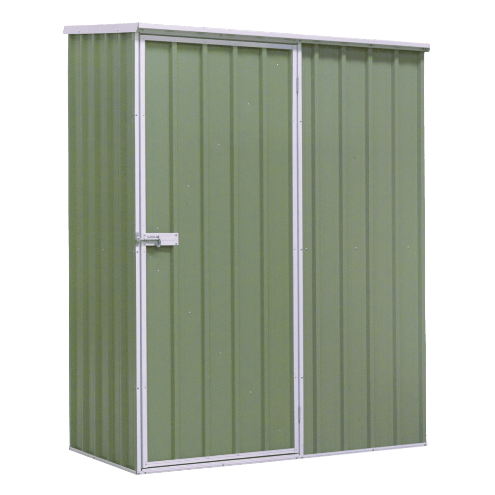 Dellonda Galvanized Steel Storage Shed with Pent Style Roof 150 x 80 x 190cm - Green Model No- DG113