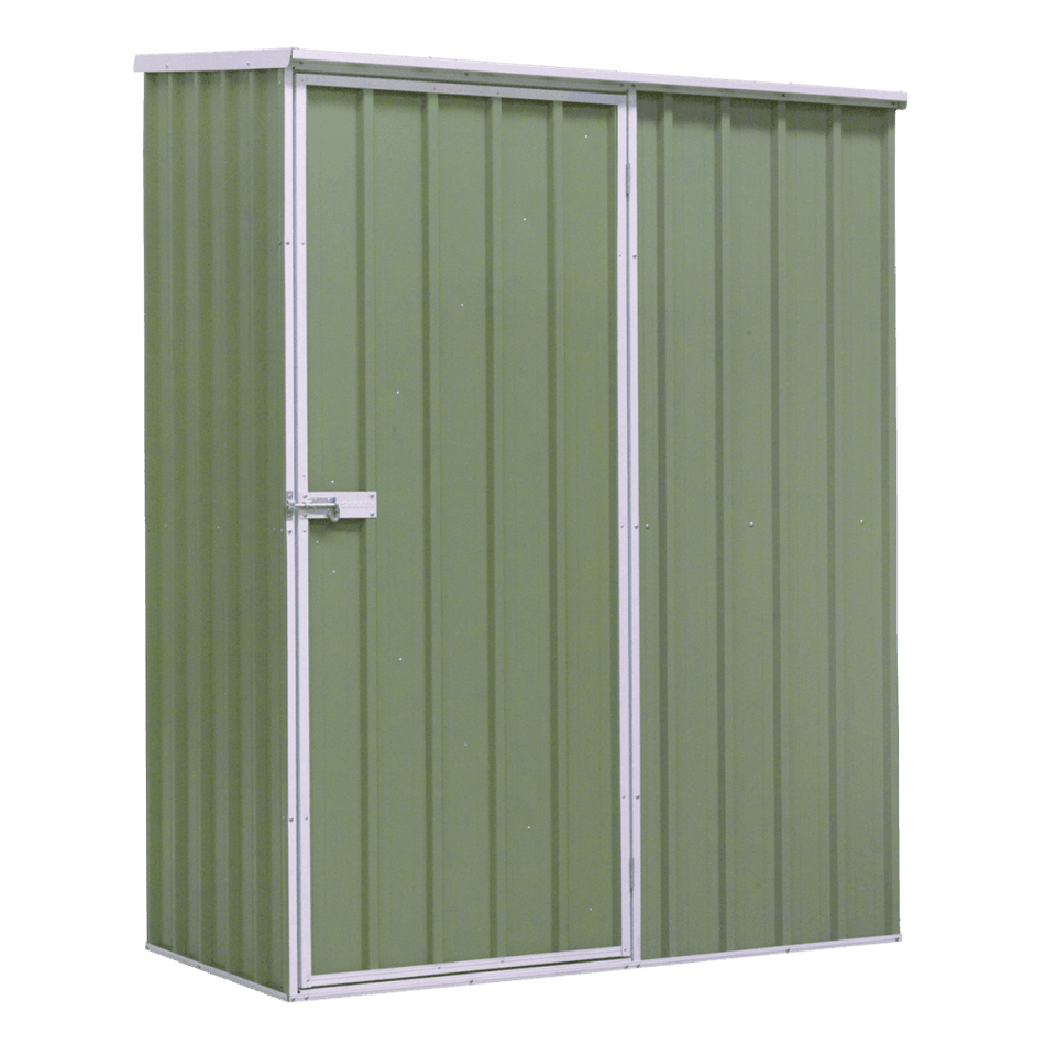 Dellonda Galvanized Steel Storage Shed with Pent Style Roof 150 x 80 x 190cm - Green Model No- DG113