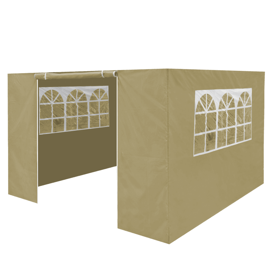 Dellonda Premium Side Walls/Doors/Windows for Gazebo/Marquee, Fits 2 x 2m Models - Beige Model No- DG142
