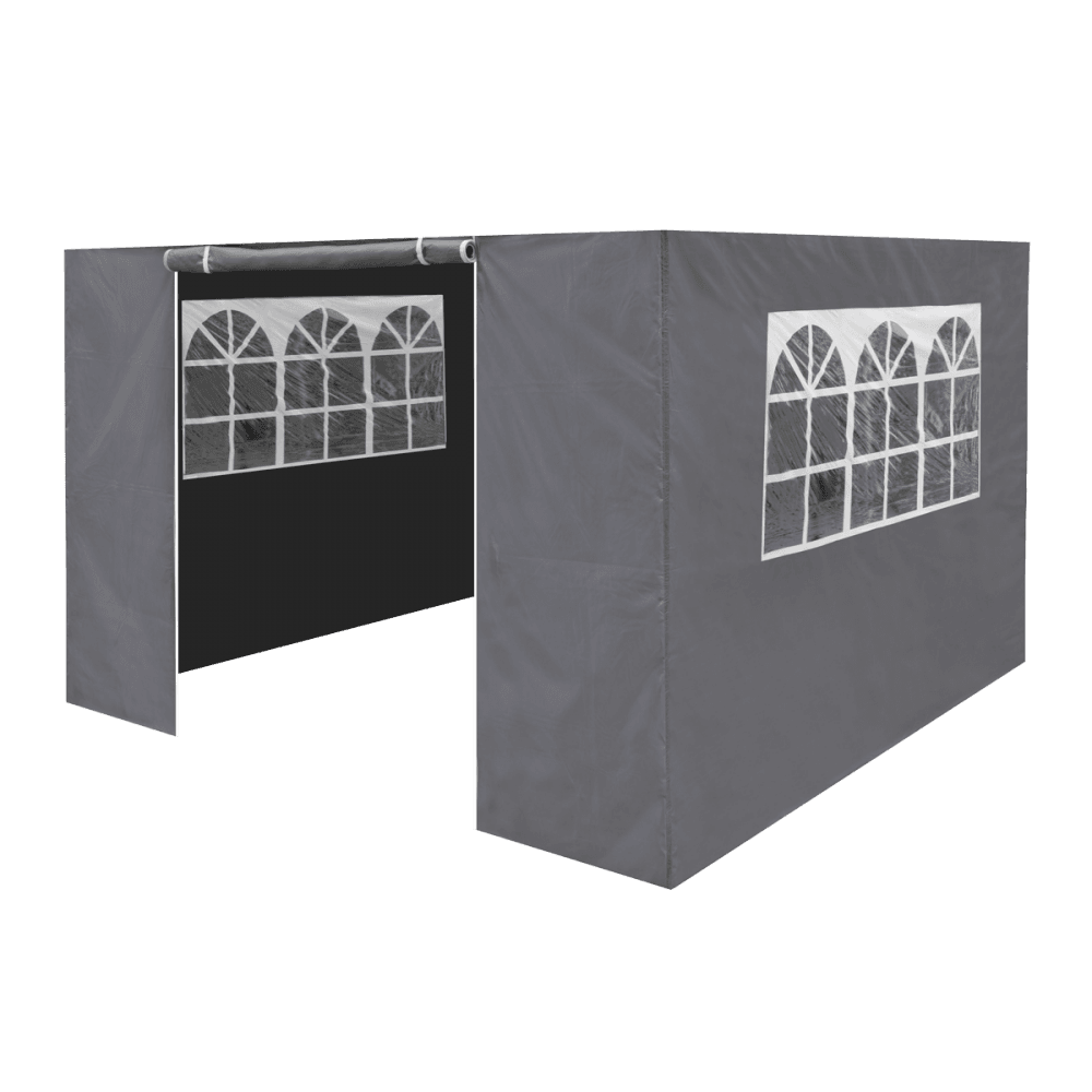 Dellonda Premium Side Walls/Doors/Windows for Gazebo/Marquee, Fits 2 x 2m Models - Grey Model No- DG145