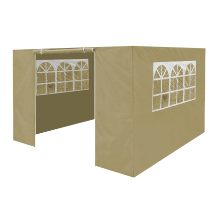 Dellonda Premium Gazebo/Marquee Side Walls/Doors/Windows, Fits 3 x 3m Models - Beige Model No- DG146