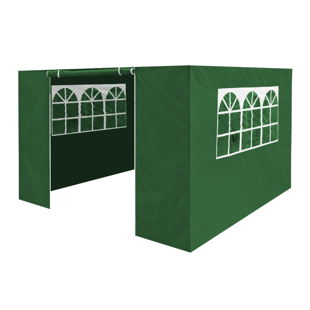 Dellonda Premium Gazebo/Marquee Side Walls/Doors/Windows, Fits 3 x 3m Models - Dark Green Model No- DG148