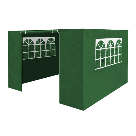 Dellonda Premium Gazebo/Marquee Side Walls/Doors/Windows, Fits 3 x 3m Models - Dark Green Model No- DG148