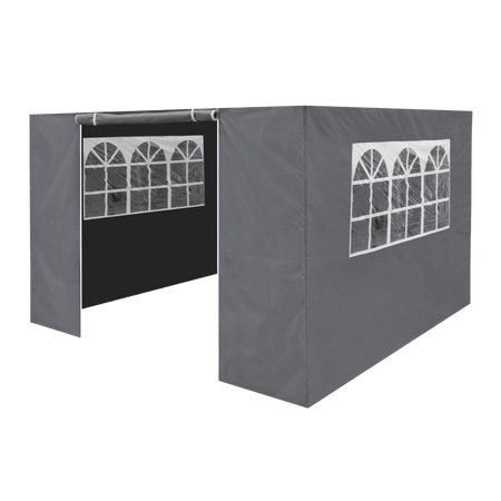Dellonda Premium Gazebo/Marquee Side Walls/Doors/Windows, Fits 3 x 3m Models - Grey Model No- DG149
