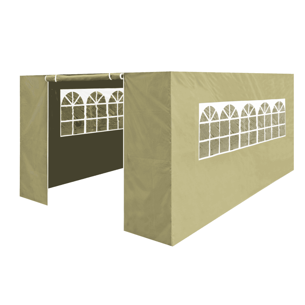 Dellonda Premium Side Walls/Doors/Windows for Gazebo/Marquee, Fits 3 x 4.5m Models - Beige Model No- DG150
