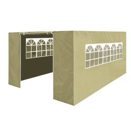 Dellonda Premium Side Walls/Doors/Windows for Gazebo/Marquee, Fits 3 x 4.5m Models - Beige Model No- DG150