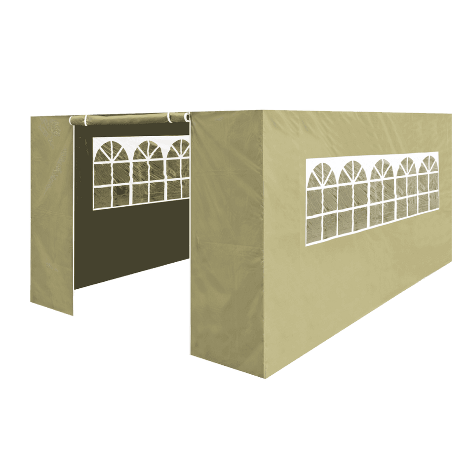 Dellonda Premium Side Walls/Doors/Windows for Gazebo/Marquee, Fits 3 x 4.5m Models - Beige Model No- DG150