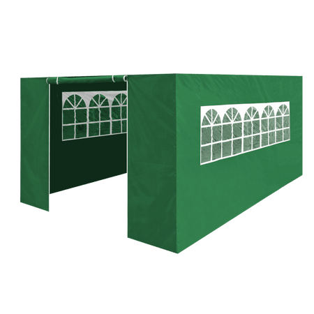 Dellonda Premium Side Walls/Doors/Windows for Gazebo/Marquee, Fits 3 x 4.5m Models - Dark Green Model No- DG152