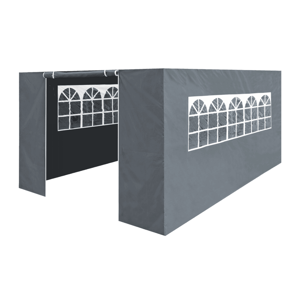 Dellonda Premium Side Walls/Doors/Windows for Gazebo/Marquee, Fits 3 x 4.5m Models - Grey Model No- DG153