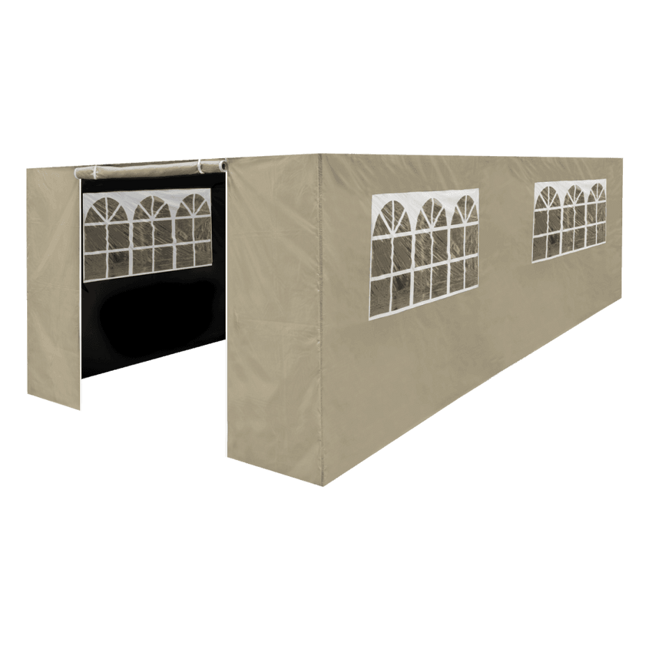 Dellonda Premium Side Walls/Doors/Windows for Gazebo/Marquee, Fits 3 x 6m Models - Beige Model No- DG154